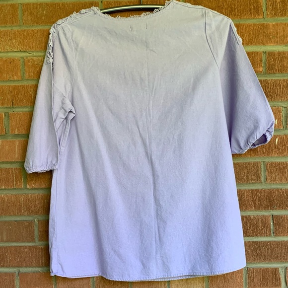 NWOT🍋 lilac linen top - Picture 5 of 5